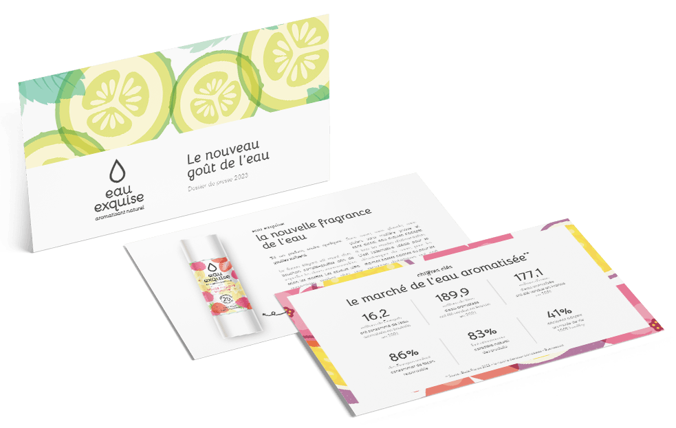 pages du communiqué de presse de eau exquise