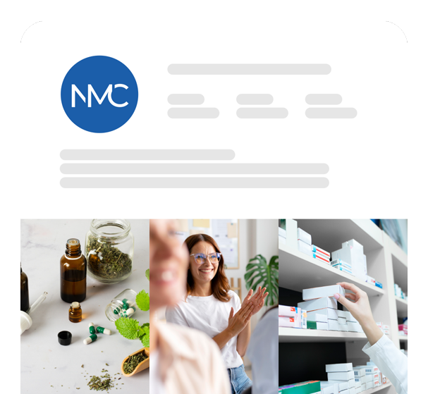 Ecrans de la page Instagram de coaching Pharma