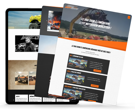 écrans du site internet de Motorshow